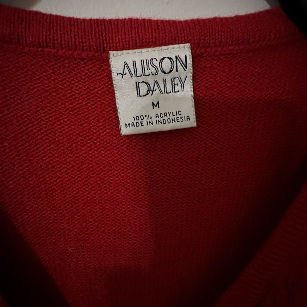 🌼 Vintage Burgundy Red Knit Vest Top - Picture 4 of 5